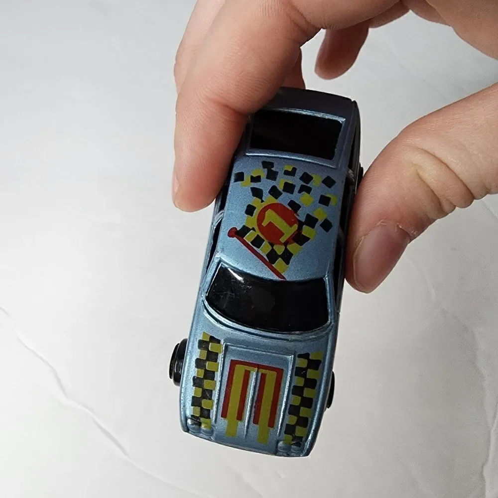 Unbranded Blue Checked Flag #1 Die Cast Fast Race Toyota Toy Car
